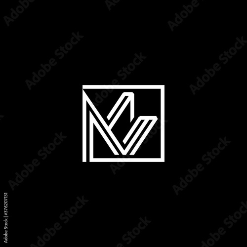 Alphabet letters monogram icon logo VM or MV, Alphabet letter icon logo VM