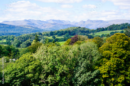 A view across the Cumbrian fells towards the Langdale Pikes © David