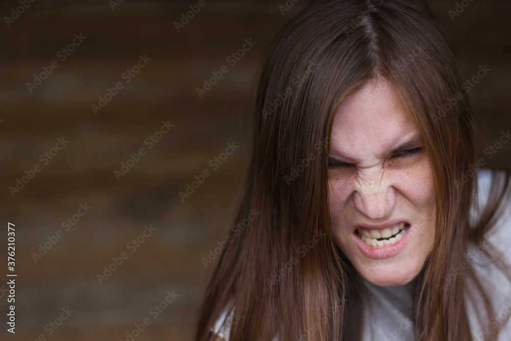 Horror monster smiles terribly Horror monster smiles terribly