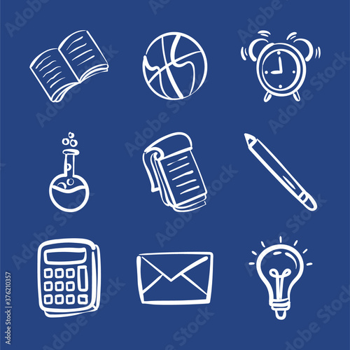 bundle of nine back to school supplies