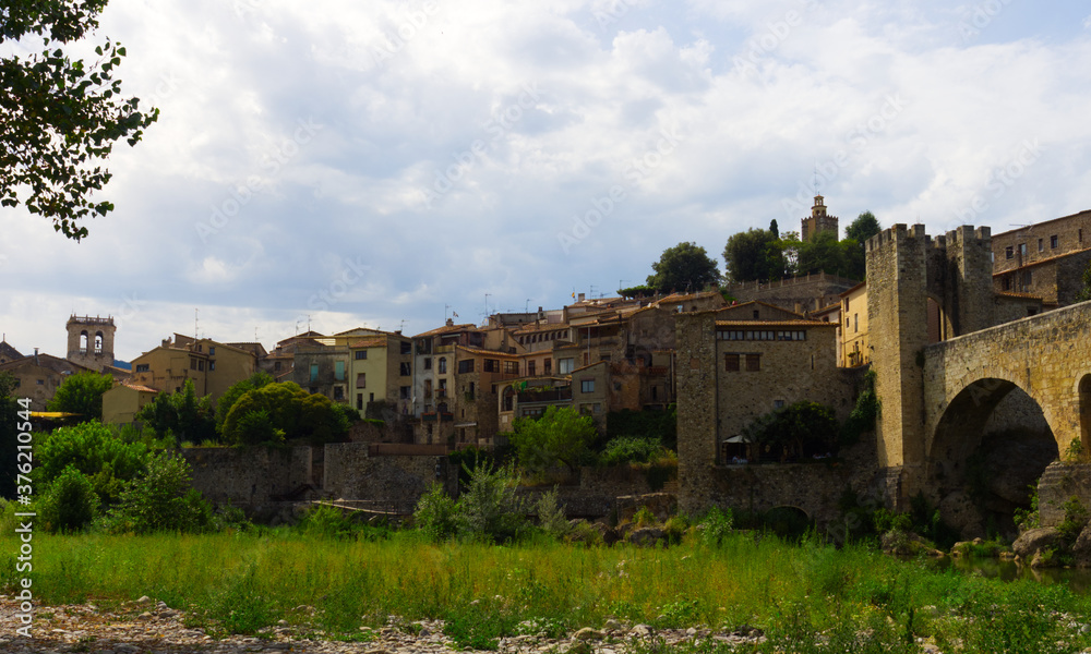 the medieval village of besalu in girona