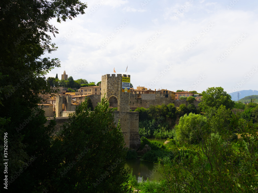 old bridge of Besalu in Girona