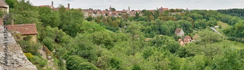 Rothenburg - Blick von der Burggasse in das Taubertal