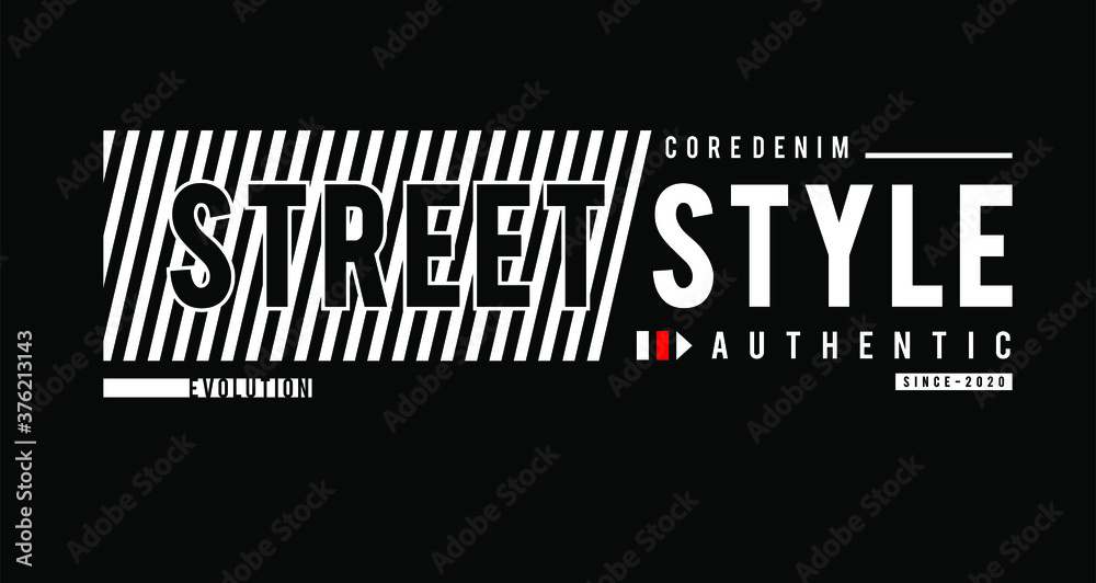 street style design vector typography for print