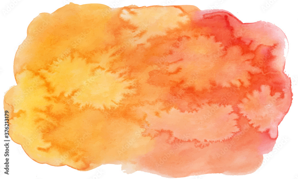 Watercolor abstract orange color painting texture