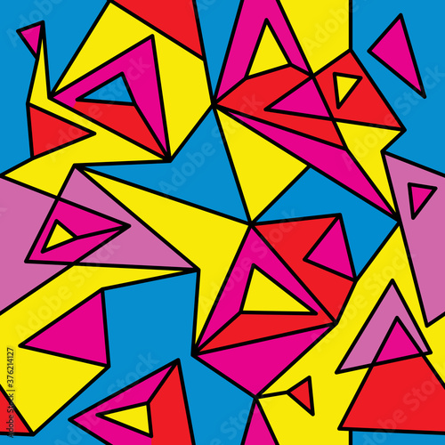 Fragment of geometric cubism, Abstract seamless pattern 1.2.