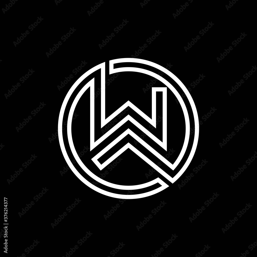 Initial Letter W Logo With Creative Circle Monogram Business Typography Vector Template. Creative Abstract Letter W Logo Design Initial Letter W Logo With Creative Circle Monogram Business Typography Vector Template. Creative Abstract Letter W Logo Design