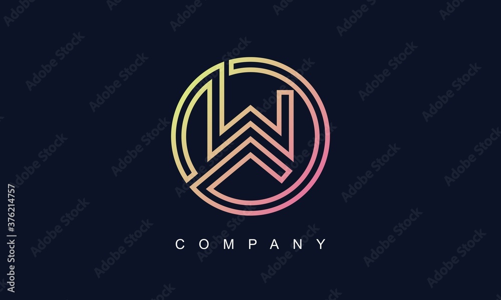 Initial Letter W Logo With Creative Circle Monogram Business Typography Vector Template. Creative Abstract Letter W Logo Design Initial Letter W Logo With Creative Circle Monogram Business Typography Vector Template. Creative Abstract Letter W Logo Design