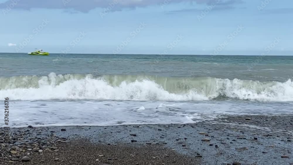 beautiful background with sea waves on Mediterranean Sea beautiful background with sea waves on Mediterranean Sea