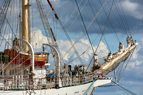 Windjammer im Haffen - großes Segelschiff