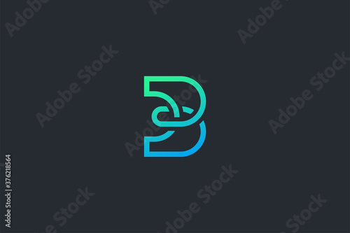 Technology Letter b Logo Template