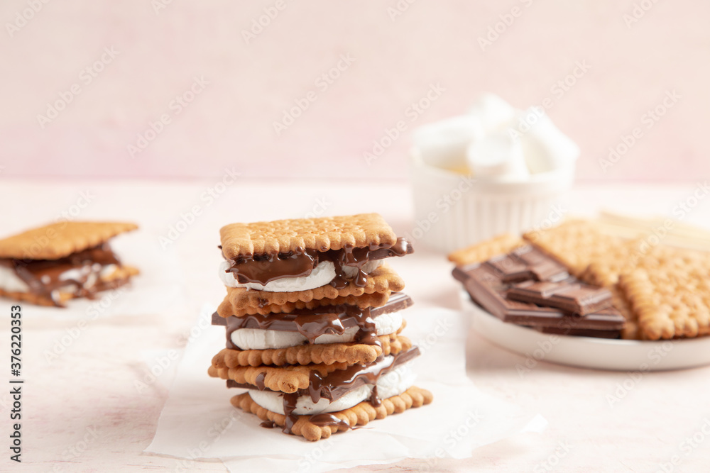 cookie and chocolate sandwich 