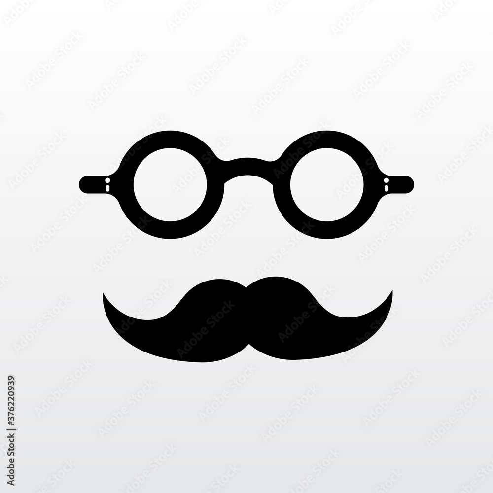 Old man faces moustaches and eyeglasses icon vector illustration Old man faces moustaches and eyeglasses icon vector illustration