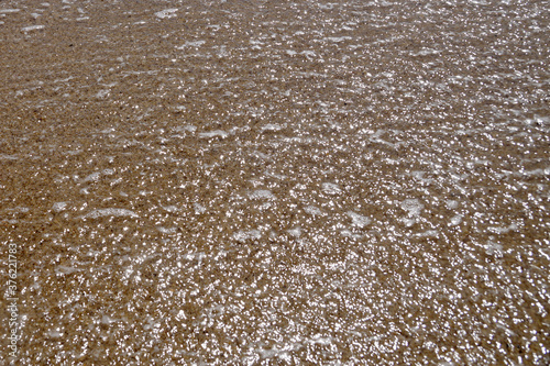 light reflected in water in shallow water, texture for background