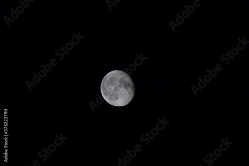 full moon on black background