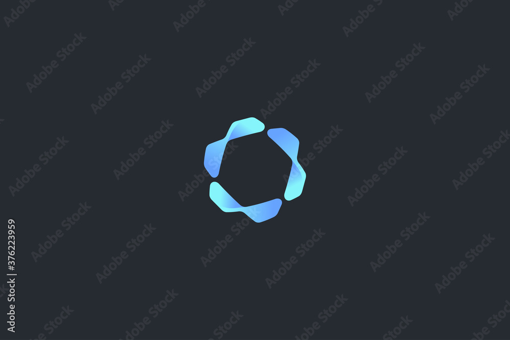 Obraz premium Technology Letter O Logo Template