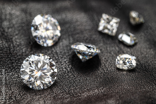 Diamonds on a black background