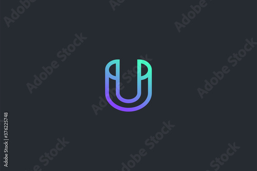 Technology Letter U Logo Template