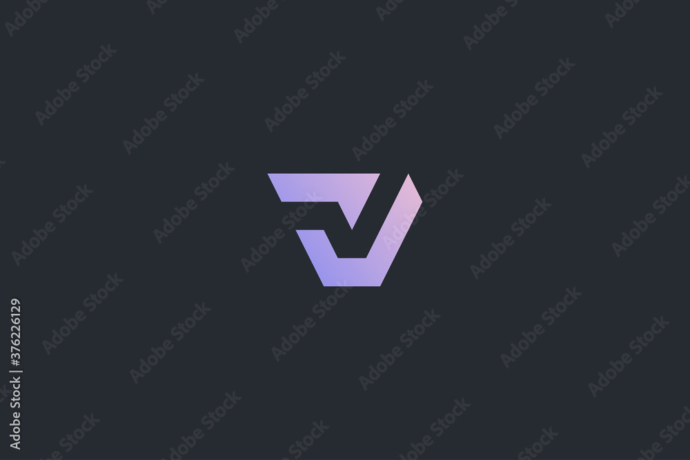 Technology Letter V Logo Template