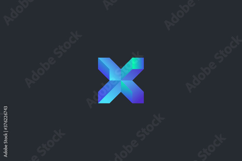 Technology Letter X Logo Template