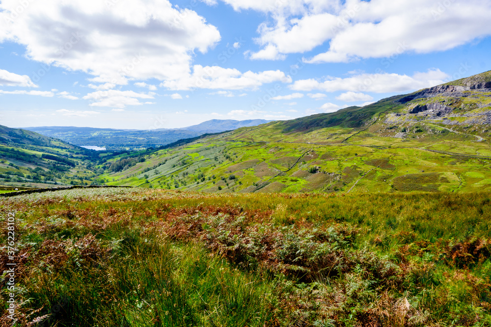 Kirkstone Pass view back down the valley toward Windermere Kirkstone Pass view back down the valley toward Windermere