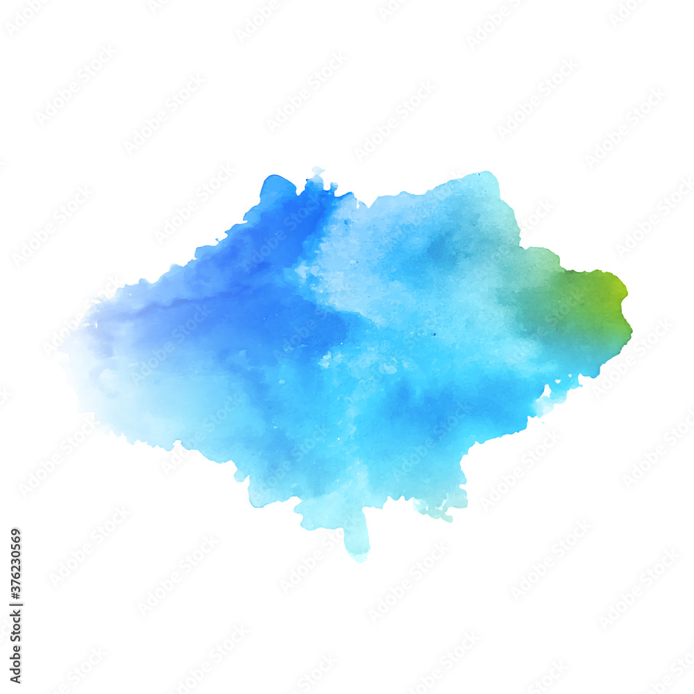 Abstract blue watercolor splash design background