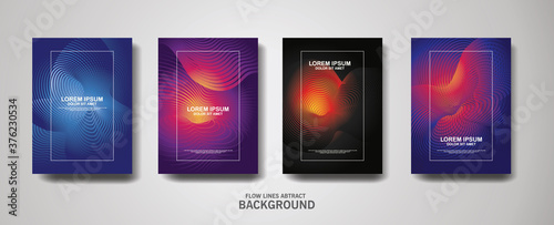 Abstract flow lines pattern background for business brochure cover design and banner poster template