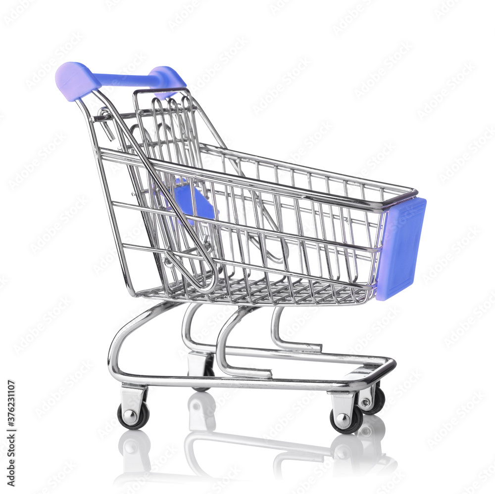 Shopping cart isolated on white. Shopping cart isolated on white.