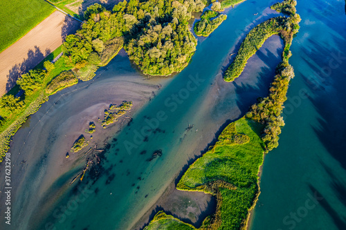 green island in the river