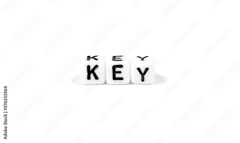 Obraz premium cube words closeup on the white