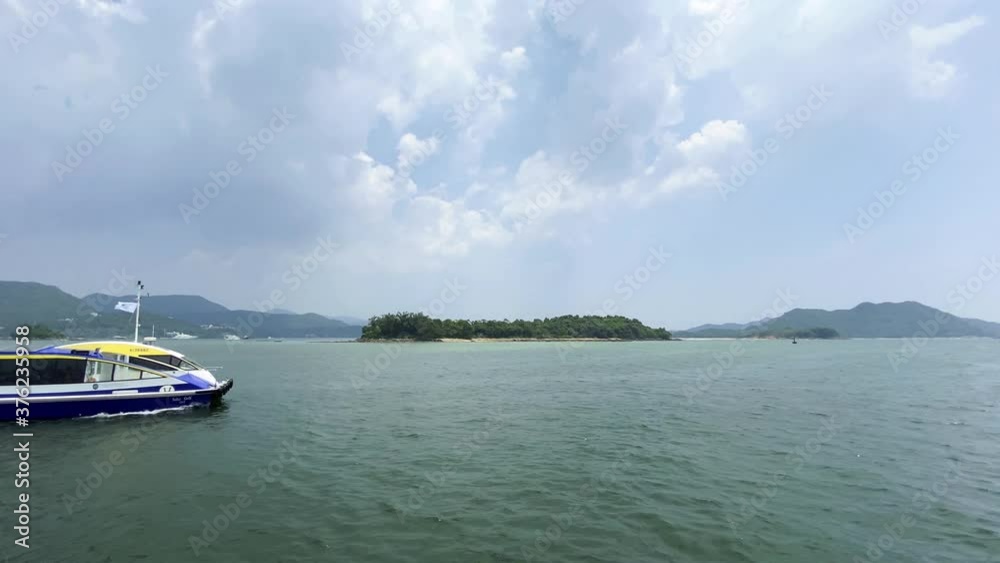 tropical island with blue sky with boat tropical island with blue sky with boat