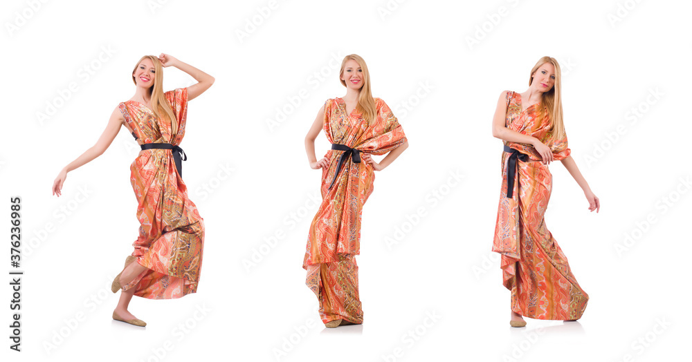Naklejka premium Woman in fashion clothing concept