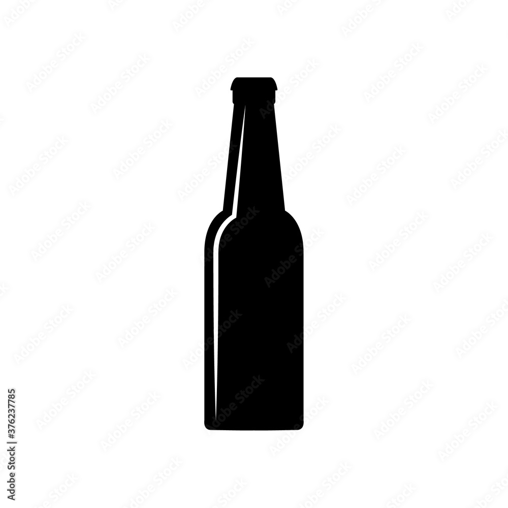Beer bottle icon, logo isolated on white background Beer bottle icon, logo isolated on white background