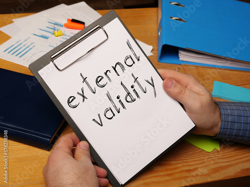Billede på lærred External validity is shown on the conceptual business photo