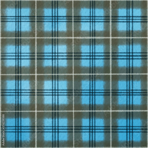 Ombre plaid in brown, taupe and blue for a flannel shirt or other modern textile design