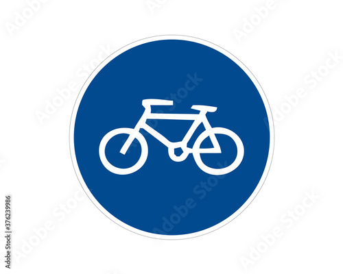 bicycle lane icon on white background. flat style. bicycles only road icon for your web site design, logo, app, UI. bicycle path symbol. bicycles lane only traffic road sign.