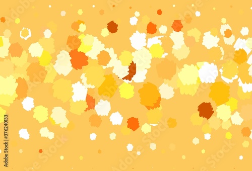 Light Orange vector backdrop with memphis shapes.