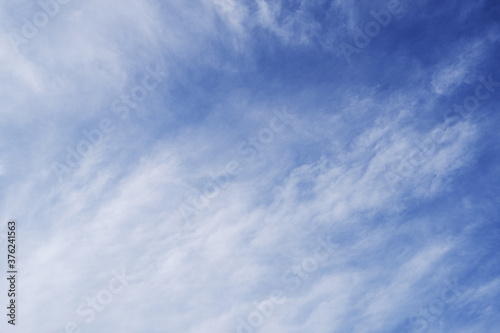 Colorful Beautiful blue sky with cloud formation background. 青空、雲