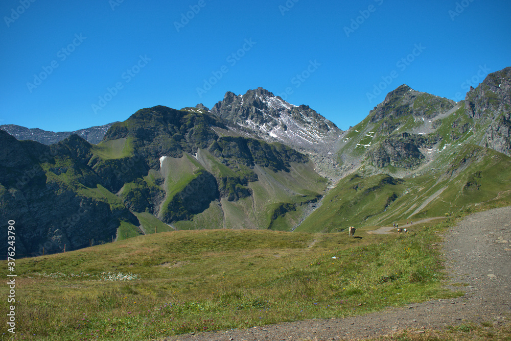 Bergpanorama auf dem Pizol in der Schweiz 7.8.2020 Bergpanorama auf dem Pizol in der Schweiz 7.8.2020