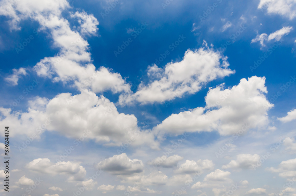beautiful blue sky and white fluffy cloud horizon outdoor for background. beautiful blue sky and white fluffy cloud horizon outdoor for background.