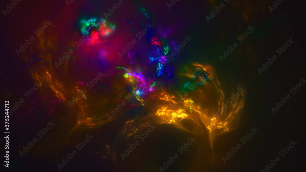 Abstract multi-colored fractal background