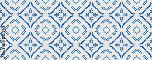 Abstract Rhombuses for Textile Design. Cerulean