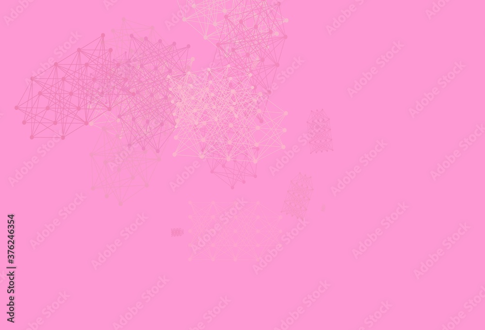 Light Pink, Yellow vector template with artificial intelligence structure.