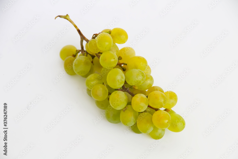 green grapes isolated on white background