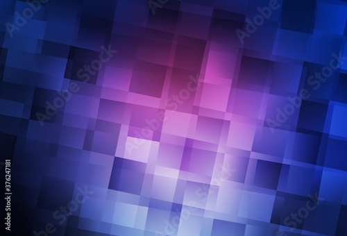 Dark Pink, Blue vector layout with lines, rectangles.