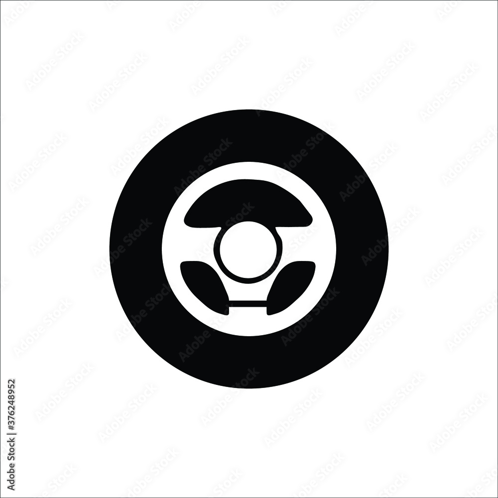 circular icon, car steering isolated icon on white background, auto service circular icon, car steering isolated icon on white background, auto service