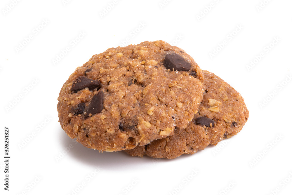 cereal cookies with chocolate isolated cereal cookies with chocolate isolated