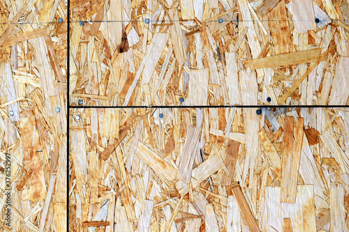 Osb wood Board for wall decoration.