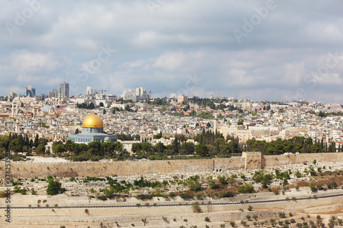 The modern city of ancient Jerusalem.
