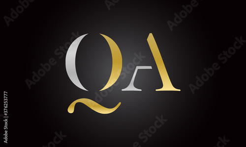 Initial letter QA logo design with creative modern business typography vector template. Creative isolated QA letter logo design